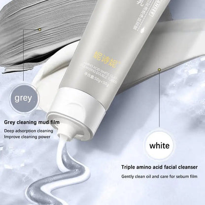 Amino Acid Cleanser Two-color Oil Control Shrink Pores Blackhead Removal Moisturizing Skin Care Prodcuts 100g