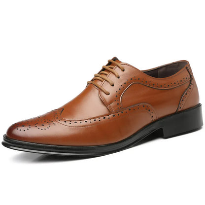 Men’s Handcrafted Calfskin Oxford Brogues | Classic Formal Dress Shoes