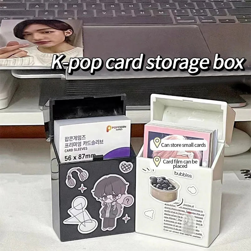 Kpop Idol Photo Card Storage Box | Mini Photocard Holder & Organizer