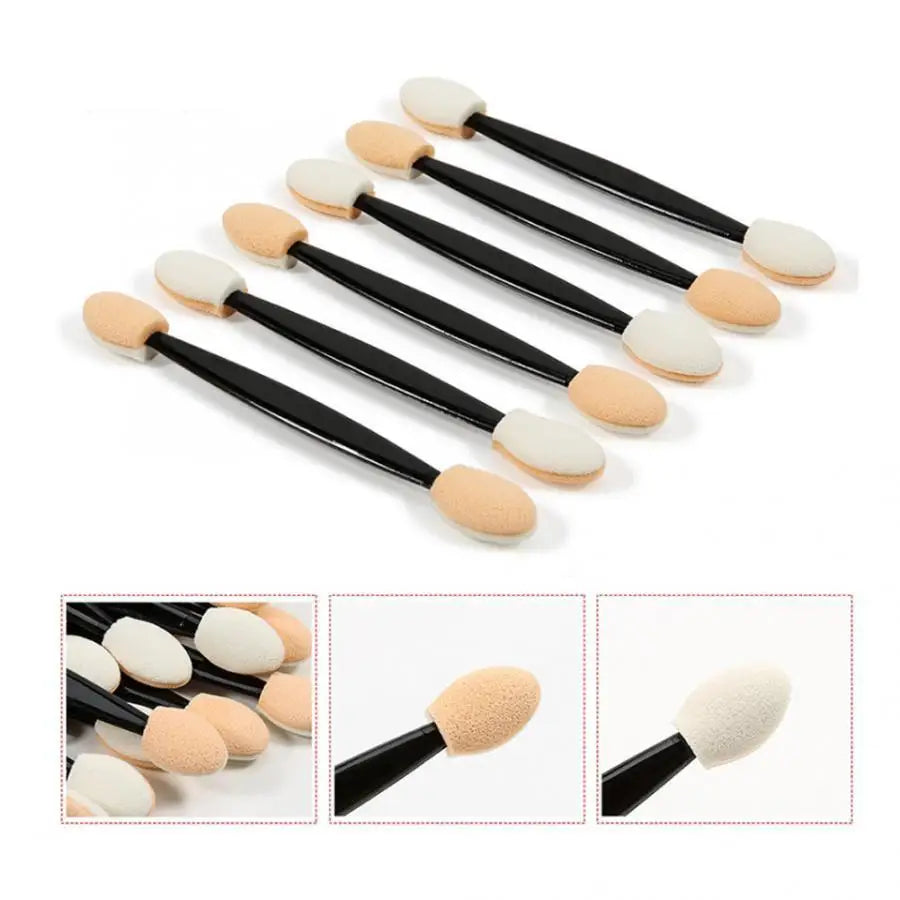 60-Pack Double-Sided Eyeshadow Sponge Applicators - Chrome Pigment Pen