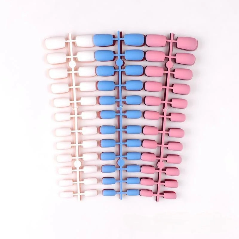 1PCS Matte False Nails | Square Head Press-On Nails | Frosted Full Cover Detachable Artificial Fingernails | Ballerina Style | No Glue | tonyfinger store