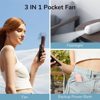 JISULIFE Handheld Fan Mini Portable Electric Ventilador USB Rechargeable Fans 4500mAh Silent Small FAN for Home CoolingVentoinha