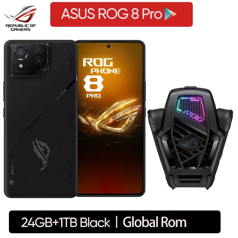 ASUS ROG Phone 8 Pro 5G Smartphone | Snapdragon 8 Gen 3, 6.78" 165Hz AMOLED Display, 50MP Camera, 5500mAh, 65W Fast Charging | tonyfinger store