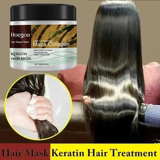 Collagen Keratin Hair Mask Dual Oil Control Moisturizer Conditioner Soft Smooth Frizz Damaged Repair Revitalize HairCare Product