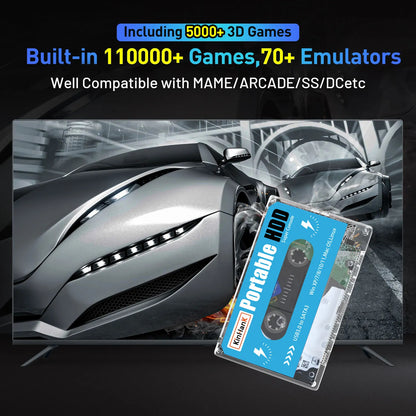 Kinhank Super Console X Batocera 33 500G 2T Hard Drive Disk 110000+ Retro Video Games For MAME/ARCADE/SS/DC Plug and Play