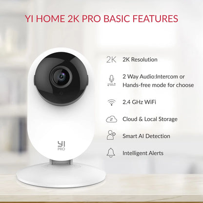 YI Pro 3pcs 2K 3MP Wifi Home Camera Kit Smart Video with Motion Detection Security Protection Surveillance System Pet IP Cam