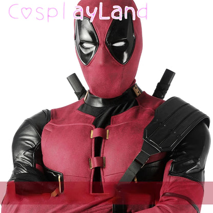 New Arrival DP3 Mr. Pool Cosplay Costume - Red Leather Hero Jumpsuit for Men | Halloween & Carnival Outfit | tonyfinger store