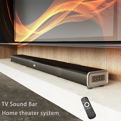 Home Theater Echo Wall TV Soundbar 99cm Length with Double Subwoofer Cinema Bluetooth Soundbox Multi-function Audio Speaker