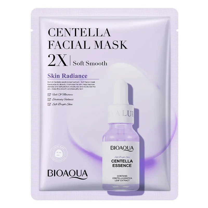 20pcs BIOAQUA Centella Collagen Face Mask - Moisturizing, Anti-Aging, Hyaluronic Acid Sheet Masks | tonyfinger store