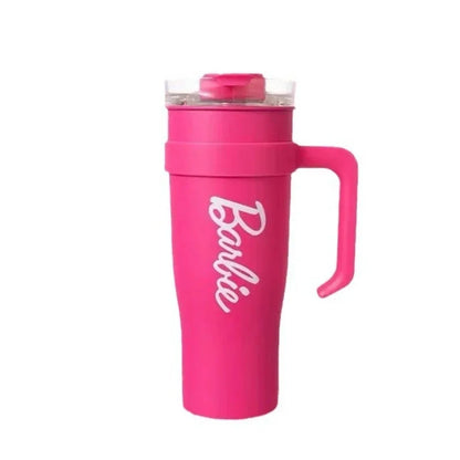 MINISO Barbie co-branded 1600ML large-capacity stainless steel water cup Thermal insulation to keep cold pink girls water bottle