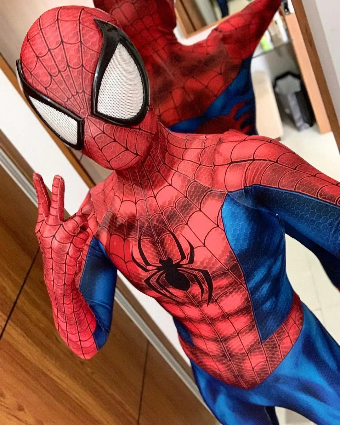 Classic Peter Parker Spiderman Costume Cosplay - 3D Printed Spandex Suit for Adults & Kids | tonyfinger store