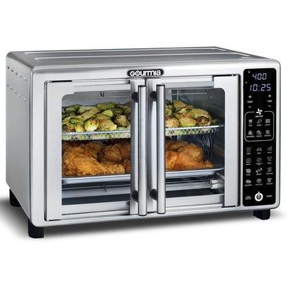 6-Slice Digital Air Fryer Toaster Oven - 19 Presets, Stainless Steel, USA