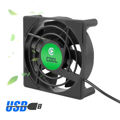 Kebidumei USB Mini Cooling Fan 5V for PC/TV Box - Silent, 80x80x25mm, Free Shipping