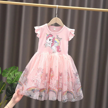 2024 Summer Unicorn Princess Dresses for Girls (3-8Y)