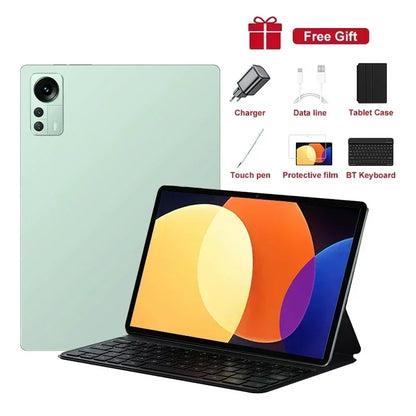 2024 NEW Google Tablette PC Pad 6 Pro | 11 Inch Android 12 Tablet | 16GB RAM | 1TB Storage | 5G Dual SIM | With Keyboard & Accessories - tonyfinger store