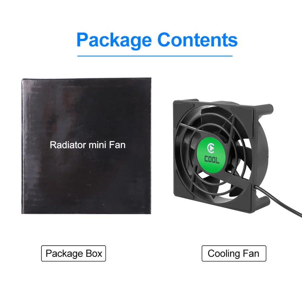 Kebidumei USB Mini Cooling Fan 5V for PC/TV Box - Silent, 80x80x25mm, Free Shipping