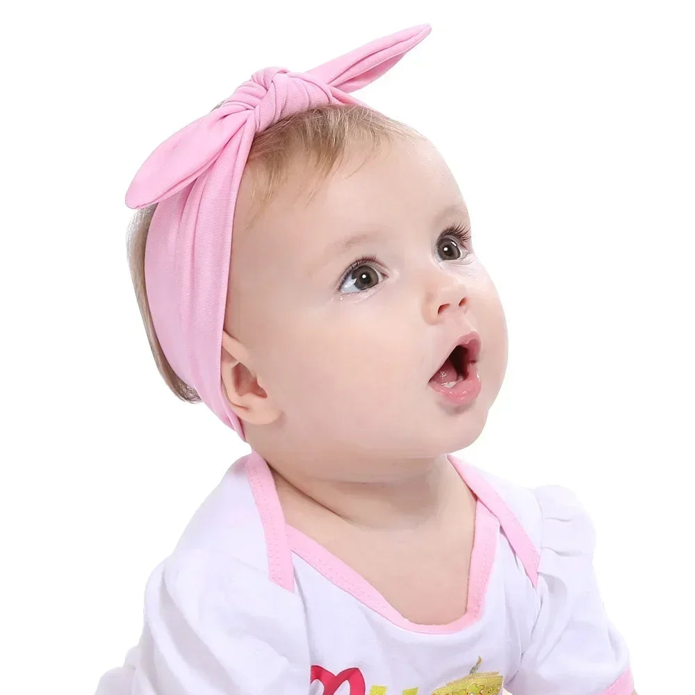 New Infant Headband Knot Tie Headwrap Cute Kids Hairband Turban Stretchy Baby Girls Hair Accessories Photo Prop Birthday Gifts