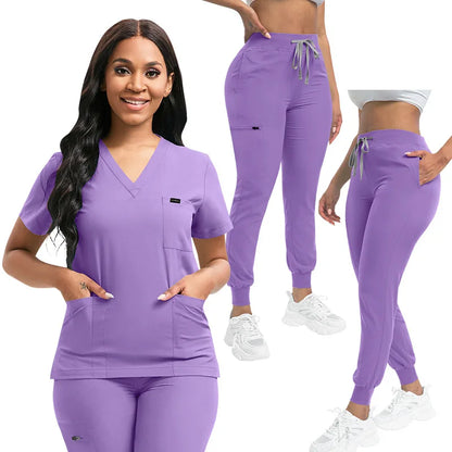 Clinic nurse work clothes Unisex scrub set Medical uniform Beauty Salon Dental Surgical suit Pharmacy doctor Overalls workwear