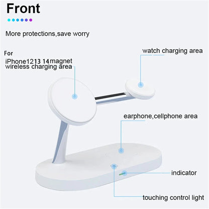 3 in 1 macsafe Magnetic Wireless Charger Stand for iPhone 15 14 13 Pro Max Apple Watch 8 7 Airpods Pro 2 3 Fast Charging Station