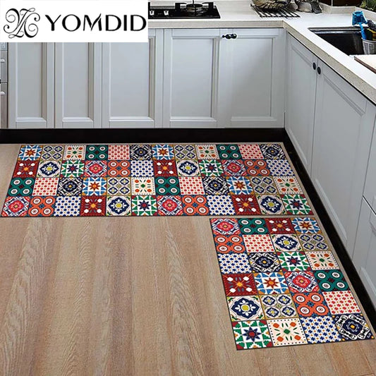 Kitchen Mat Cheaper Anti-slip Modern Area Rugs Living Room Balcony Bathroom Printed Carpet Doormat Hallway Geometric Bath Mat