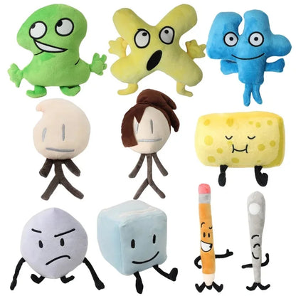 37 Style Battle for Dream Island Plush Toy BFDI Leafy Firey Flower Waterdrop Four X Cake Lollipop Stuffed Doll Kid Birthday Gift