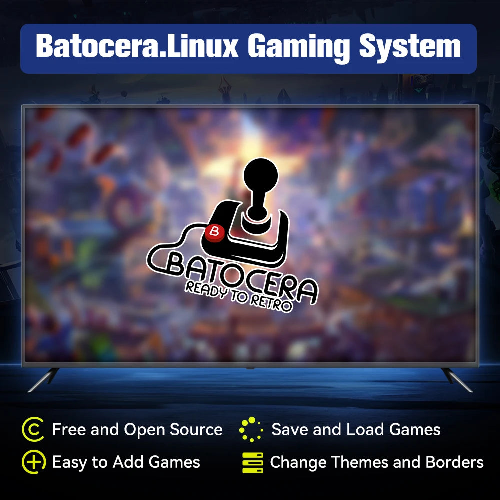 Batocera.Linux 35 2TB Gaming HDD Portable Game Hard Drive with 52000+ Games for PS3/PS2/Wii/WiiU/N64/MAME/SS for PC/Laptop/Mac