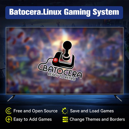 Batocera.Linux 35 2TB Gaming HDD Portable Game Hard Drive with 52000+ Games for PS3/PS2/Wii/WiiU/N64/MAME/SS for PC/Laptop/Mac