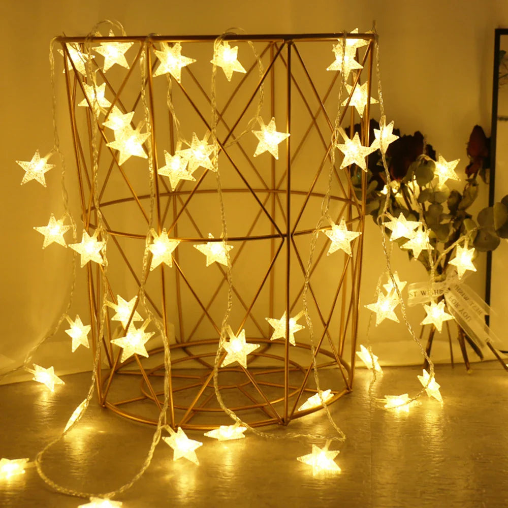 LED String Lights Outdoor Star Chain Lights Garland Lights Bulb