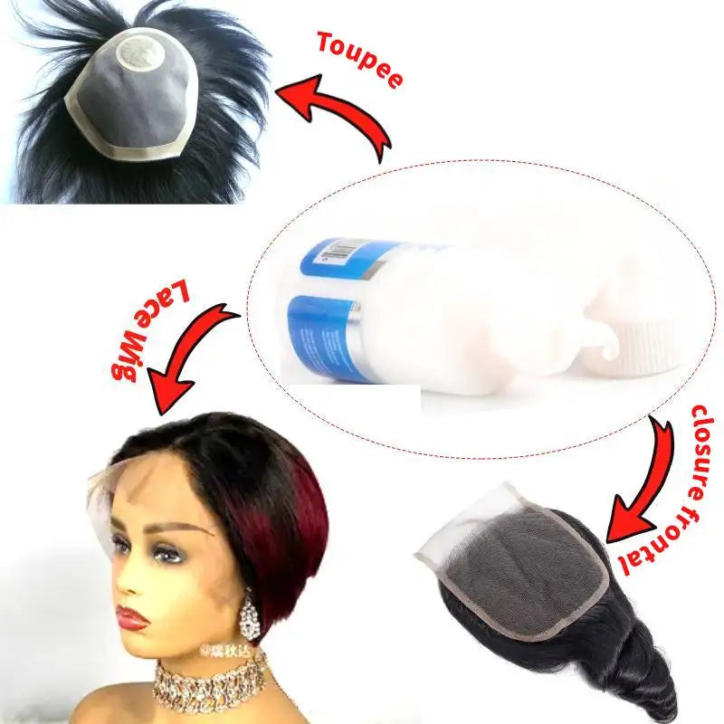 Wig Glue Waterproof Extra Hold Glue Remover Lace Melting Spray Wax Stick Hair Lace Tint Spray Lace Tint Mousse for Lace Wig