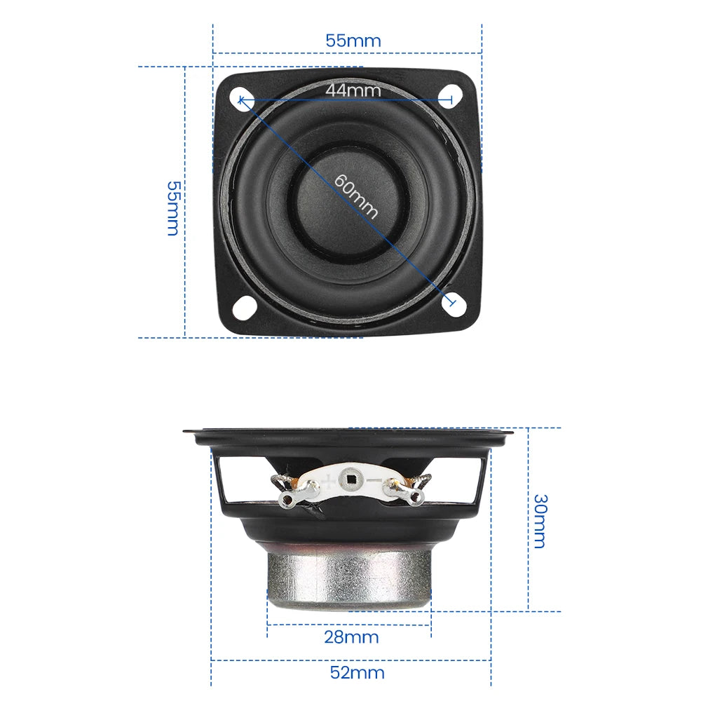 AIYIMA 2Pcs 2 Inch 52MM Full Range Audio Speaker 8 Ohm 10W 15W 20W Sound Amplifier Home Speaker DIY Bluetooth Speakers