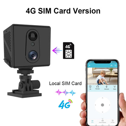 Vstarcam 4G SIM Card  Mini Camera 3MP 1080P IP Camera 3000mAh Battery Portable Car Camera IR Night Surveillance Security Cam