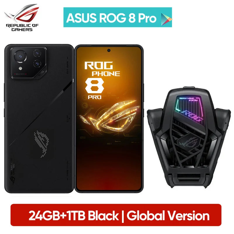 ASUS ROG Phone 8 Pro 5G Smartphone | Snapdragon 8 Gen 3, 6.78" 165Hz AMOLED Display, 50MP Camera, 5500mAh, 65W Fast Charging | tonyfinger store