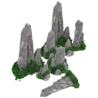 8 Pcs Mini Rockery Ornaments for Outdoor Garden Decor