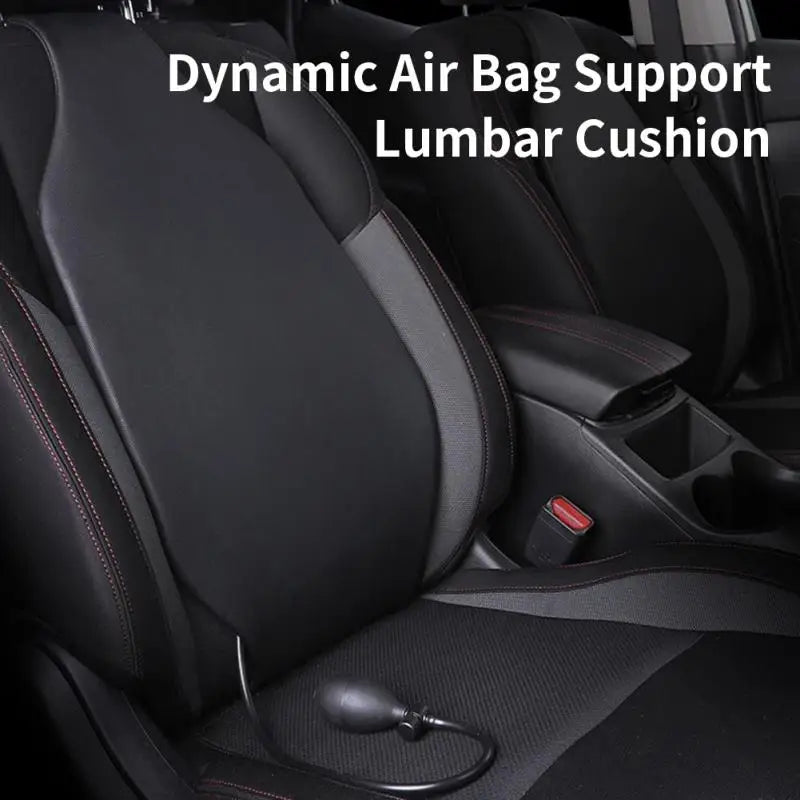 Dynamic Air Bag Seat Support Lumbar Cushion Smart Lumbar Support For Car Auto Universal Seat Back Waist Hand-operated Air Pump