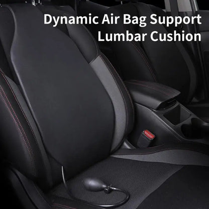 Dynamic Air Bag Seat Support Lumbar Cushion Smart Lumbar Support For Car Auto Universal Seat Back Waist Hand-operated Air Pump