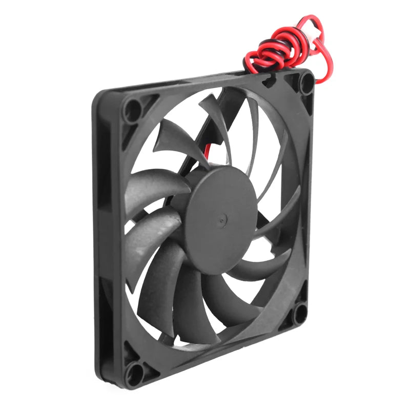 Silent 80mm 12V DC Brushless CPU Fan - 2600rpm Quiet Cooling for Servers & PCs