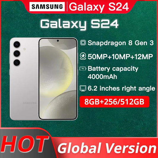 Samsung Galaxy S24 Global Version | Snapdragon 8 Gen 3 | 6.2" 120Hz AMOLED | 50MP Triple Camera | Android AI Smartphone 2024 - tonyfinger store