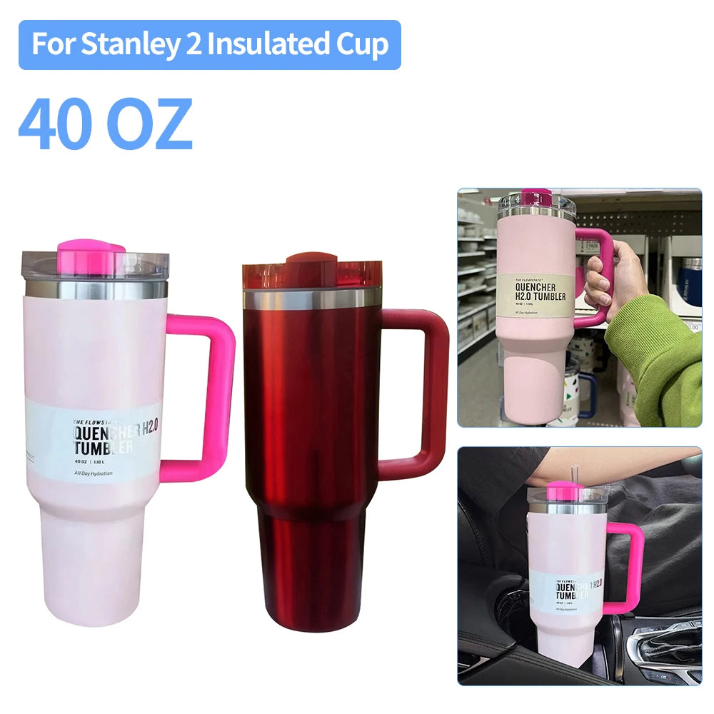 40oz Stanley 2 Stainless Steel Insulated Travel Mug with Lid & Straw