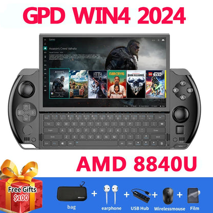 [updated version]GPD WIN 4 WIN4 AMD 8840U 6Inch Handheld GamePad Tablet 32GB RAM 2TB Pocket Mini PC Laptop Game Player Console