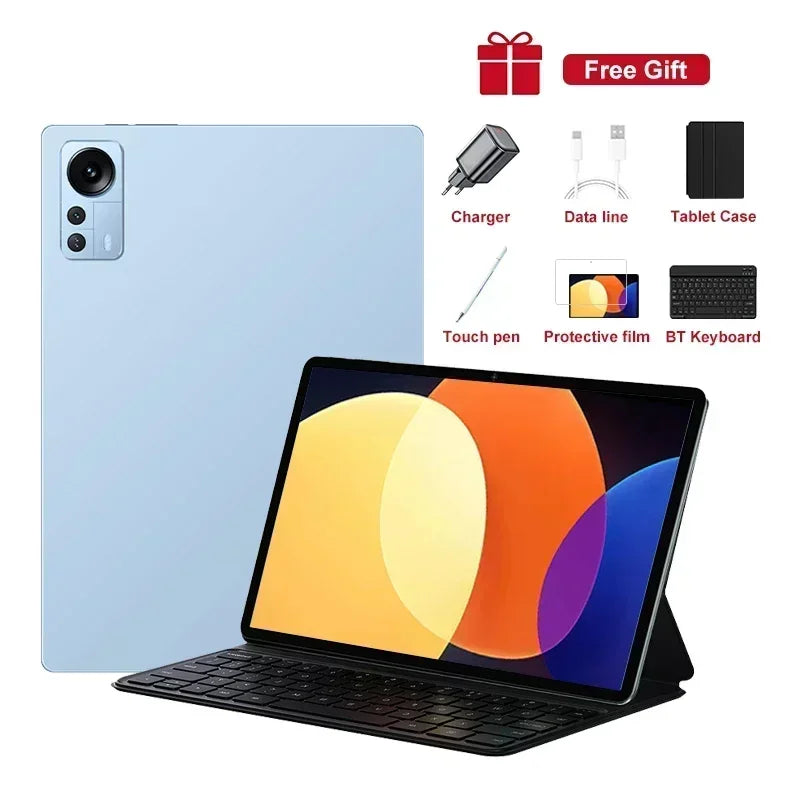 2024 NEW Google Tablette PC Pad 6 Pro | 11 Inch Android 12 Tablet | 16GB RAM | 1TB Storage | 5G Dual SIM | With Keyboard & Accessories - tonyfinger store