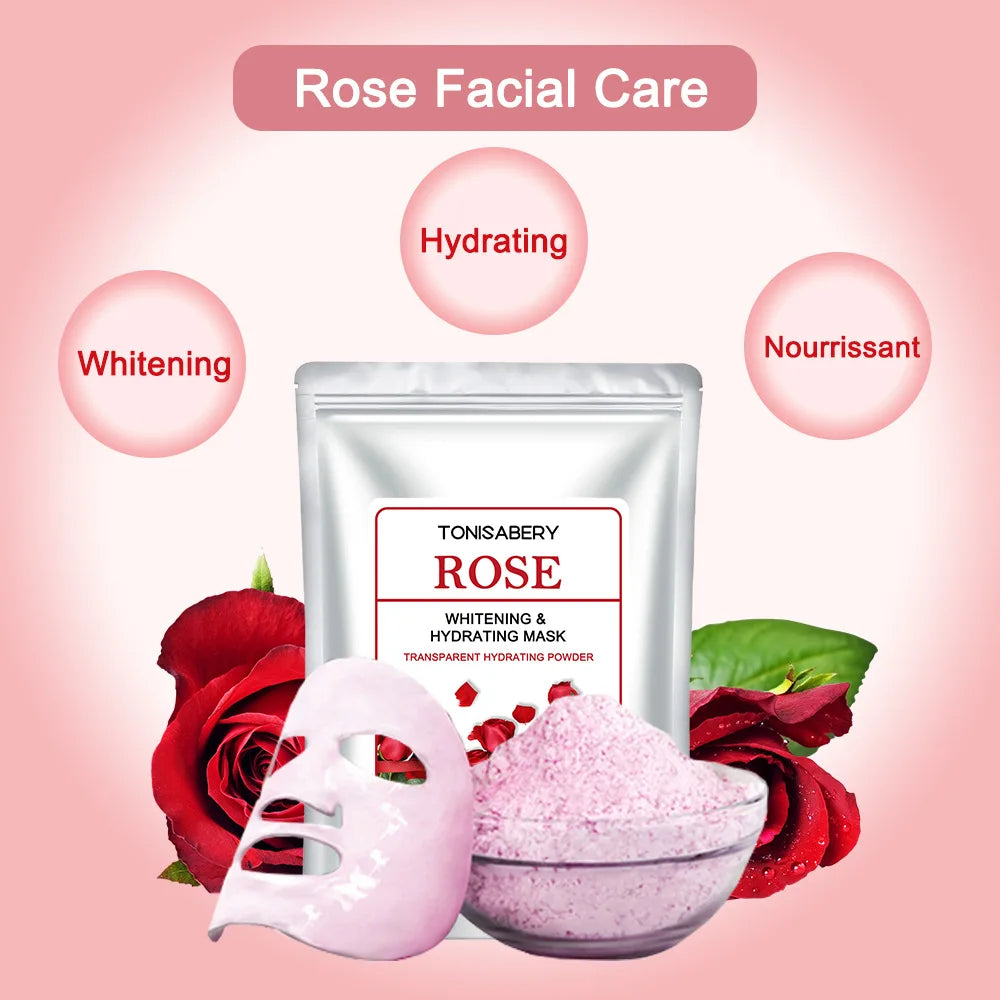 20g Hyaluronic Acid Rose Aloe Chamomile Powder Facial Mask - Anti-Aging, Wrinkle Removal, Skin Lightening & Nourishing | tonyfinger store