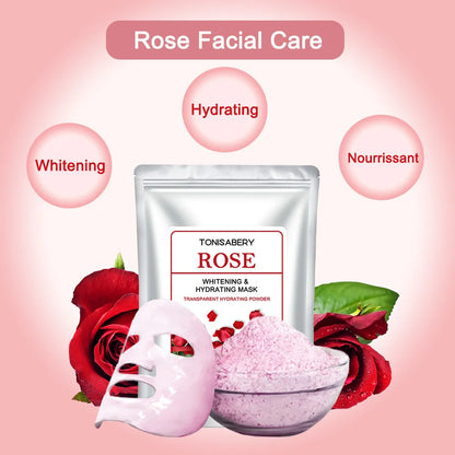 20g Hyaluronic Acid Rose Aloe Chamomile Powder Facial Mask - Anti-Aging, Wrinkle Removal, Skin Lightening & Nourishing | tonyfinger store