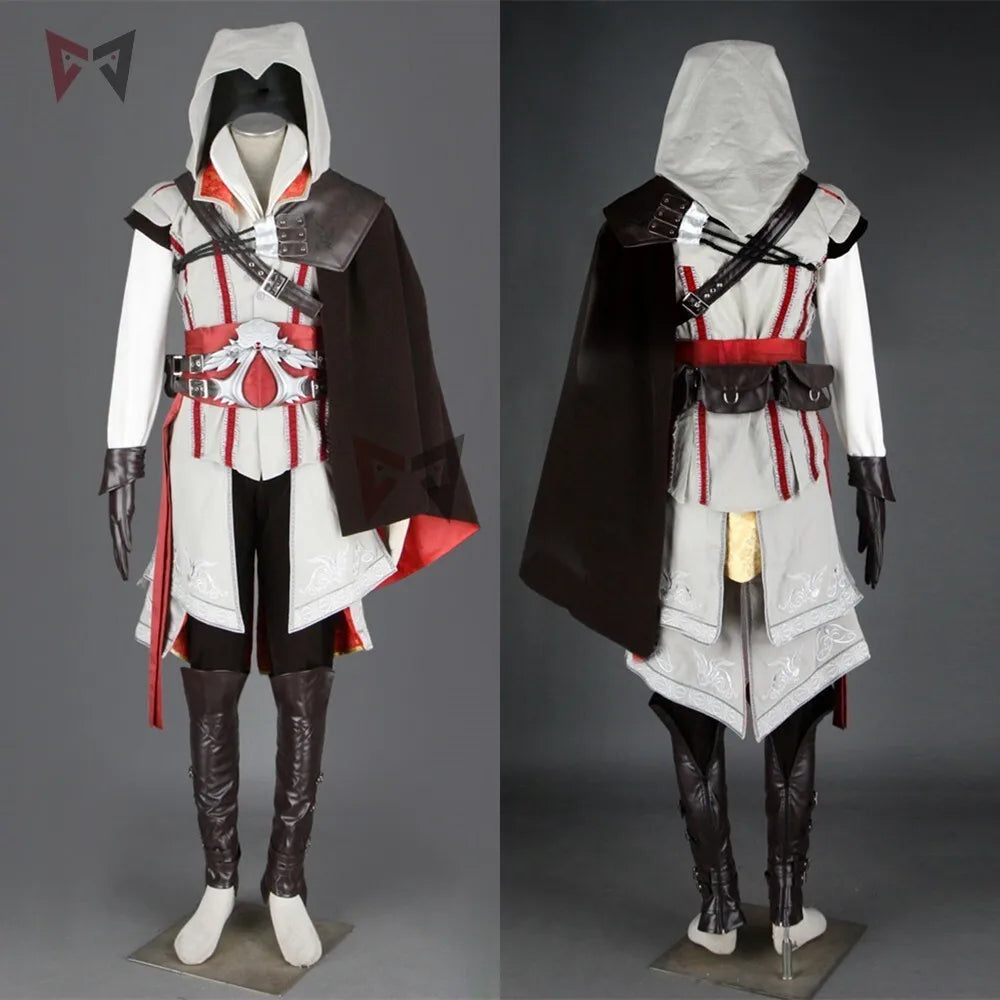  Creed Cosplay Costume Set - Ezio, Assan, Connor 16-Piece Halloween Outfit for Men, Women & Kids | tonyfinger store