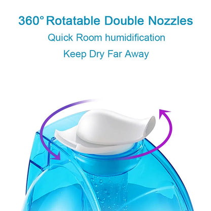 4000ML Home Air Humidifier Dual Nozzles 110V-220V Essential Oil Aromatherapy Diffuser for Bedroom Office Baby Mist Maker