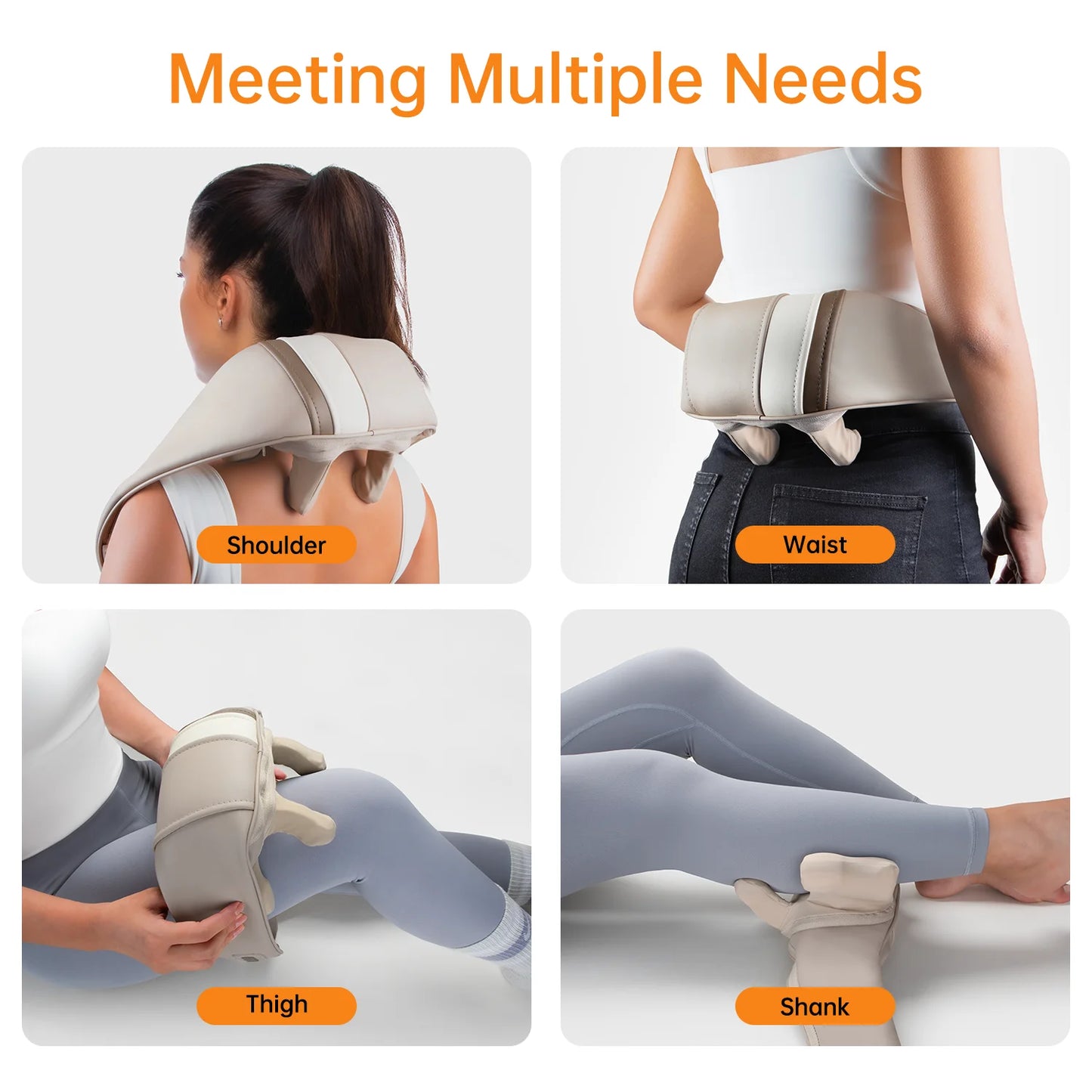 Mebak N1 Massager For Neck and Cervical Shoulder With Heating Massage Pillow for Back Legs Waist Muscle Kneading Massage Shawl