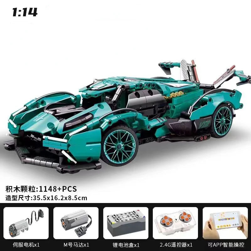 2023 Building Blocks Concept Edition Sports Car | 1148-Piece Super Racing Car Model | tonyfinger store