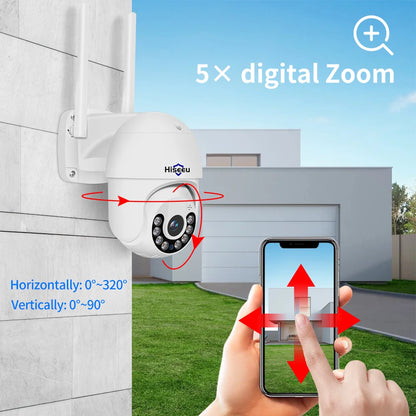 Hiseeu 4K 8MP PTZ WiFi Smart Camera Ultra HD 4K Resolution: Capture every detail with stunning 8MP clarity.