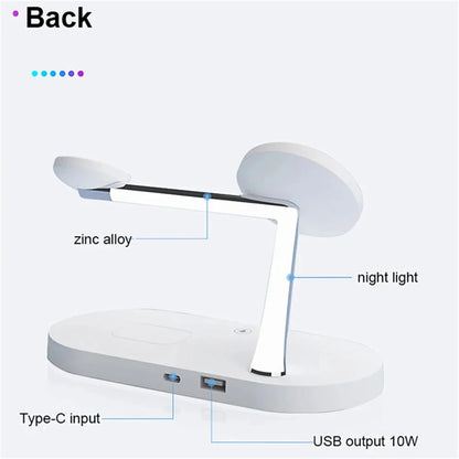 3 in 1 macsafe Magnetic Wireless Charger Stand for iPhone 15 14 13 Pro Max Apple Watch 8 7 Airpods Pro 2 3 Fast Charging Station