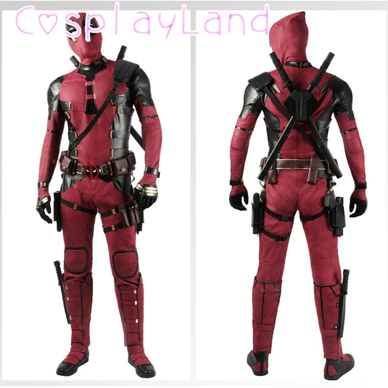 New Arrival DP3 Mr. Pool Cosplay Costume - Red Leather Hero Jumpsuit for Men | Halloween & Carnival Outfit | tonyfinger store