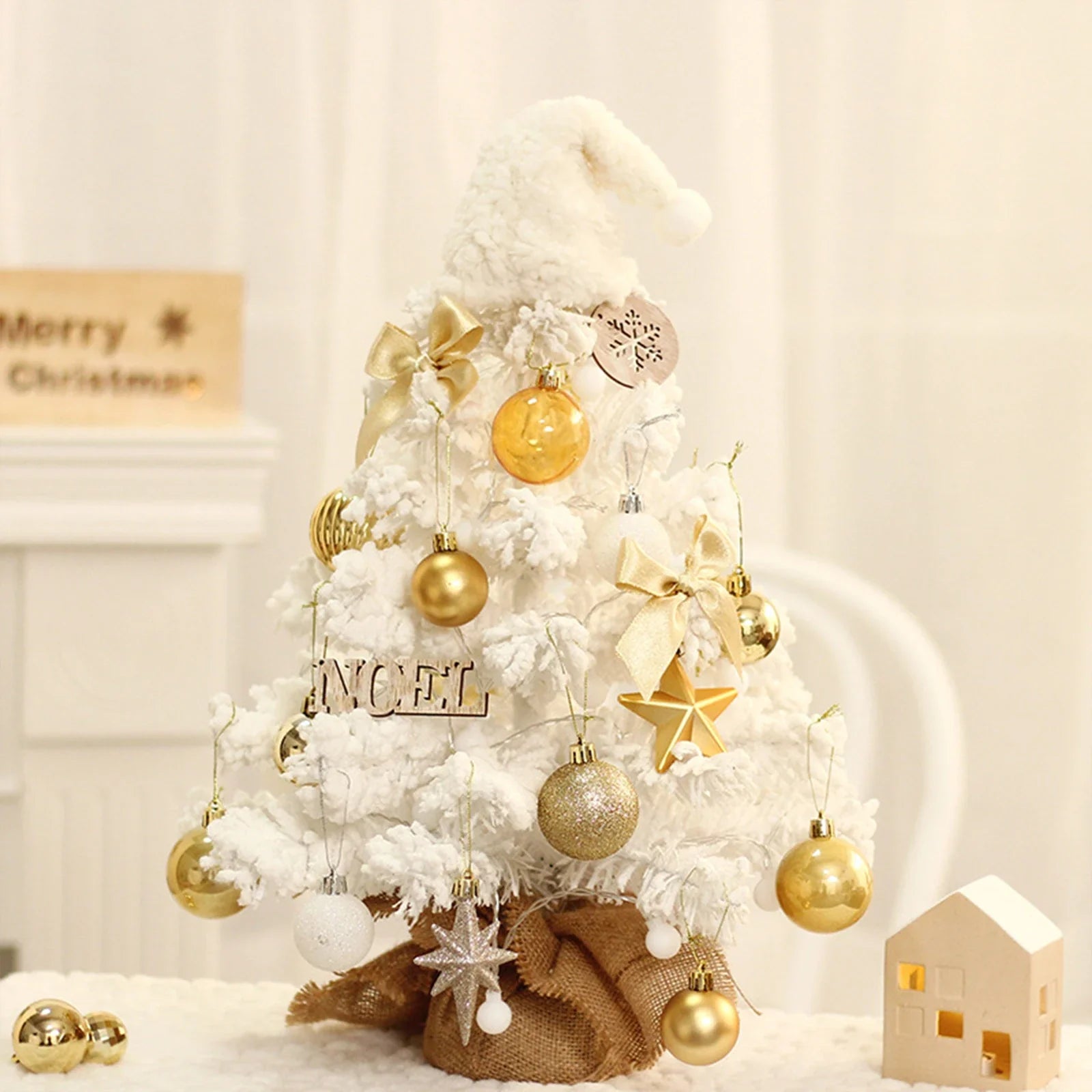 White Mini Artificial Christmas Tree